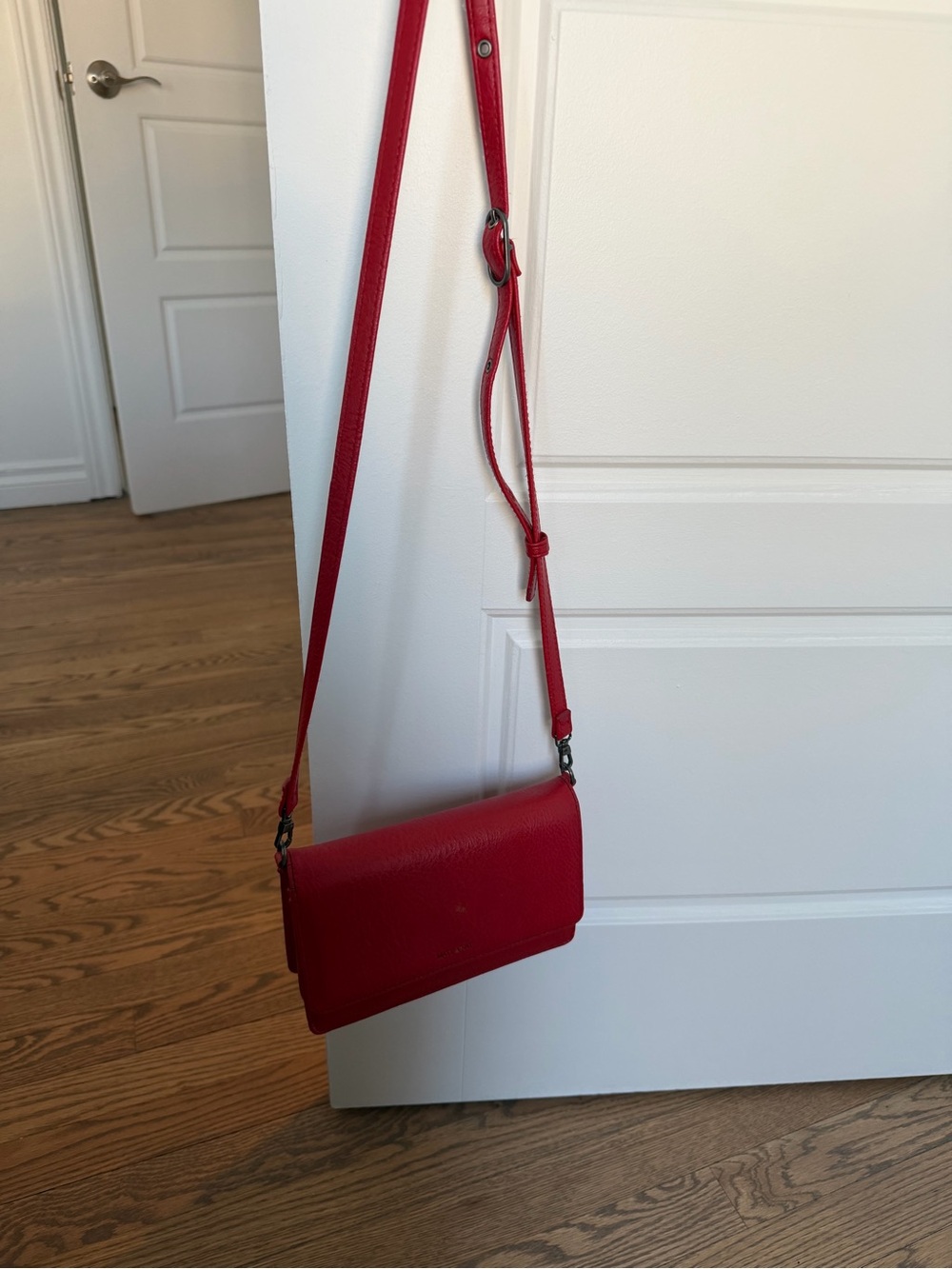Matt & Nat Red Crossbody Leather Bag